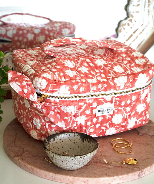 Pink Daisy Vanity Bag