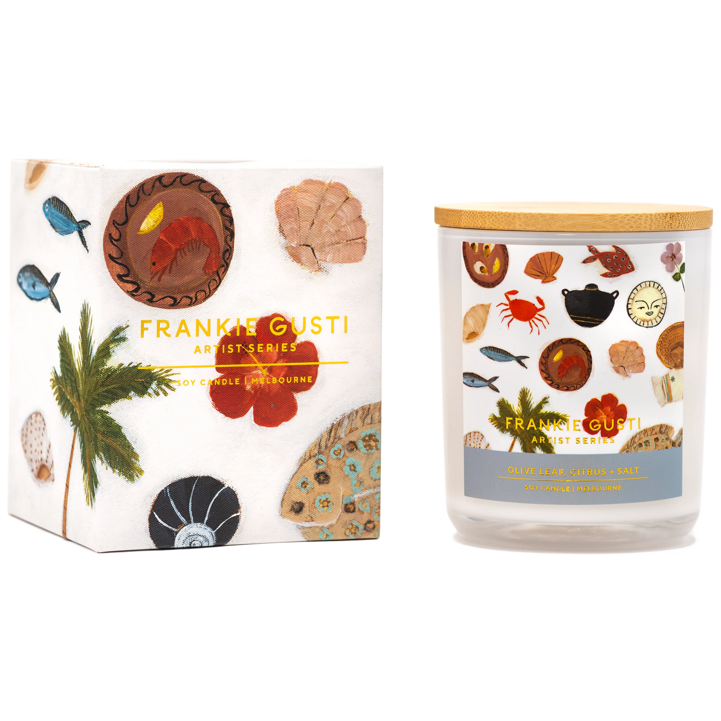 Olive Leaf, Citrus + Salt Candle