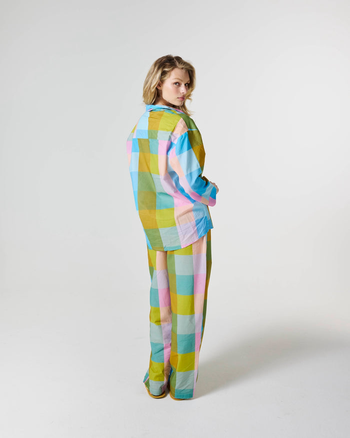 Sorbet Tartan Cotton Pyjama Set