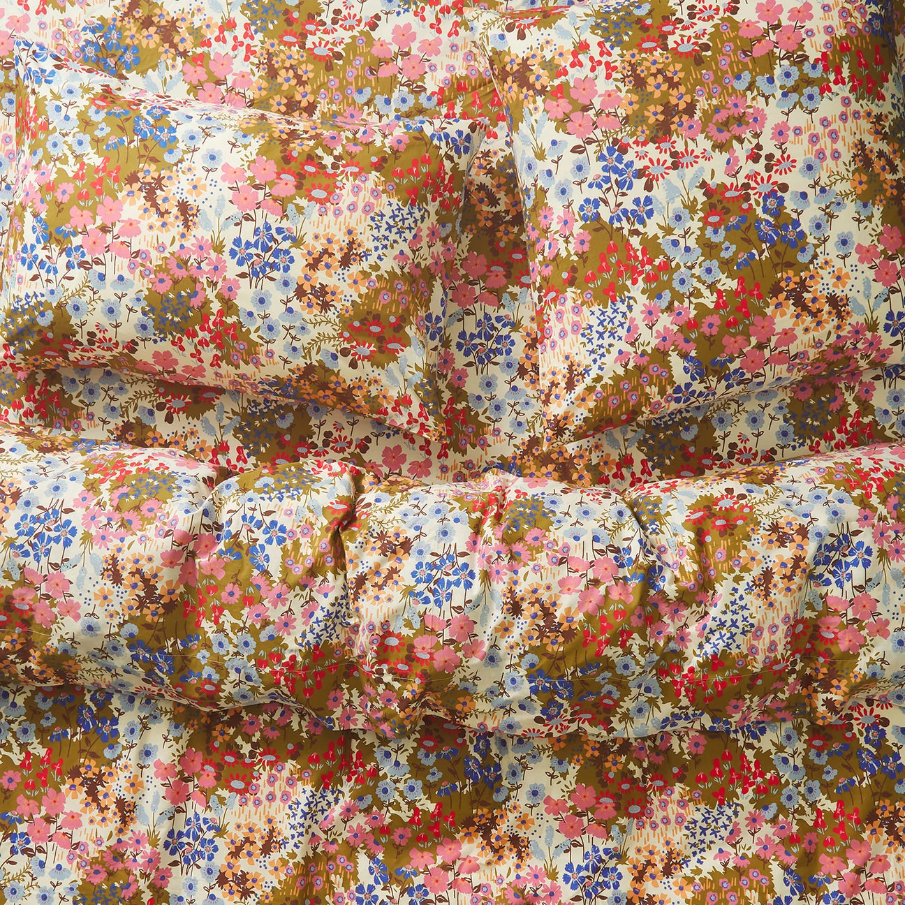 Close-up of floral patterned fabric