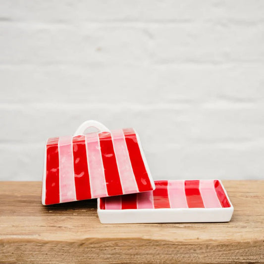 Pink + Red Butter Dish