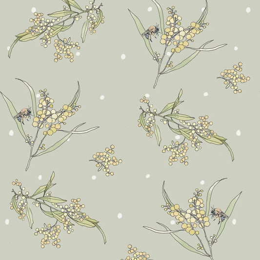 Native Bee & Wattle Bamboo Comforter