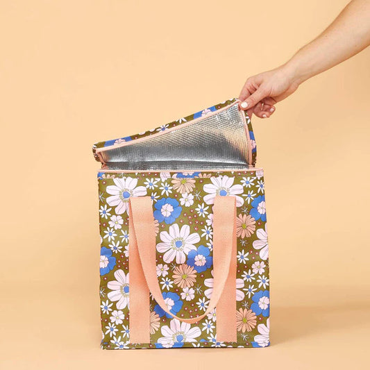Cooler Bag Blue Flowers