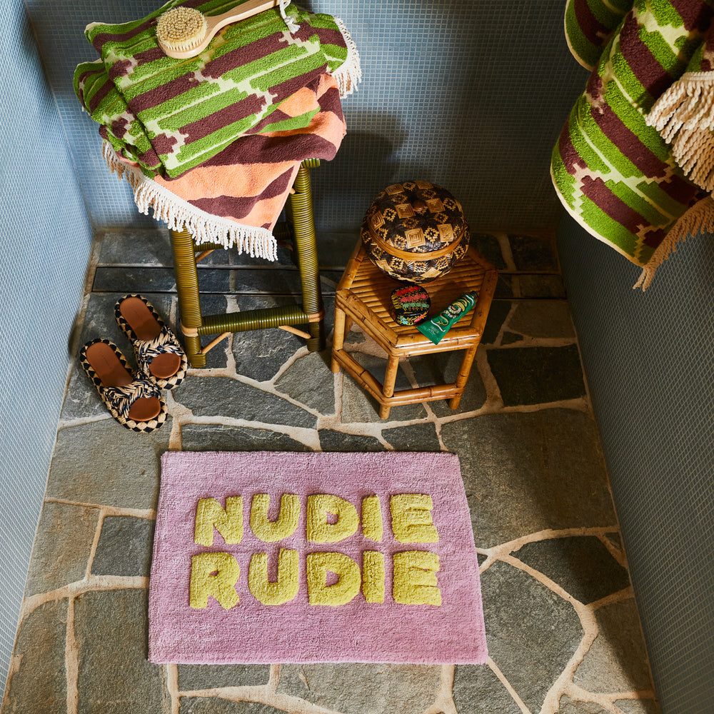 Tula Nudie Bath Mat Mauve Mini