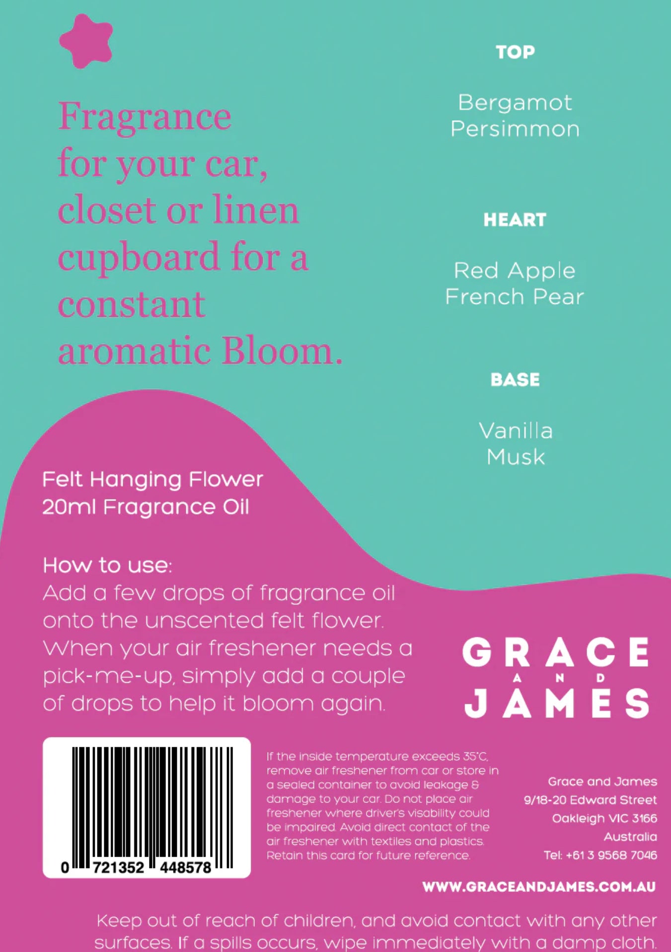 Persimmon + Vanilla Bloom Air Freshener