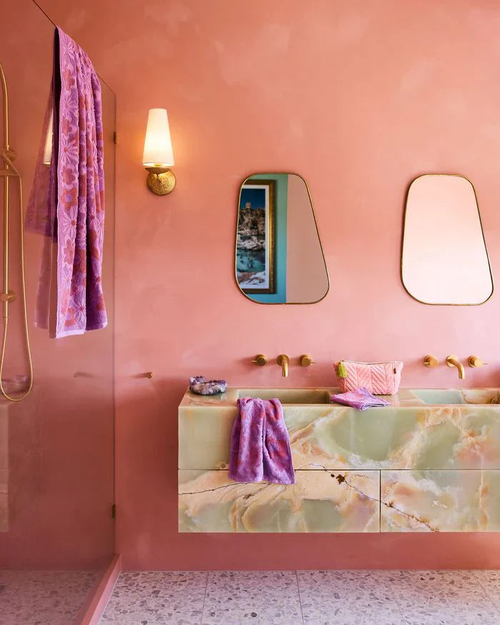 Peach Fleur Hand Towel