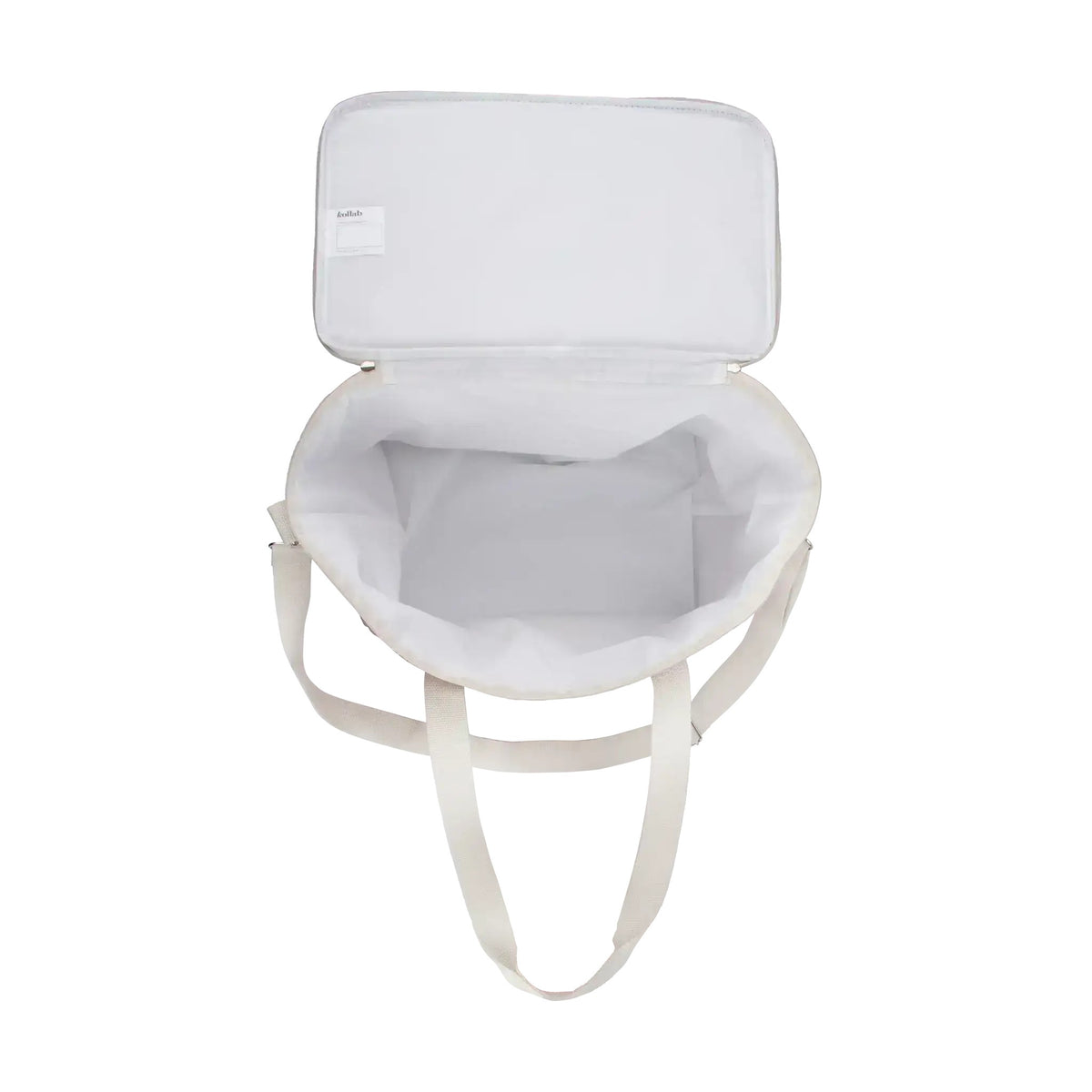 Inside picnic bag on white background