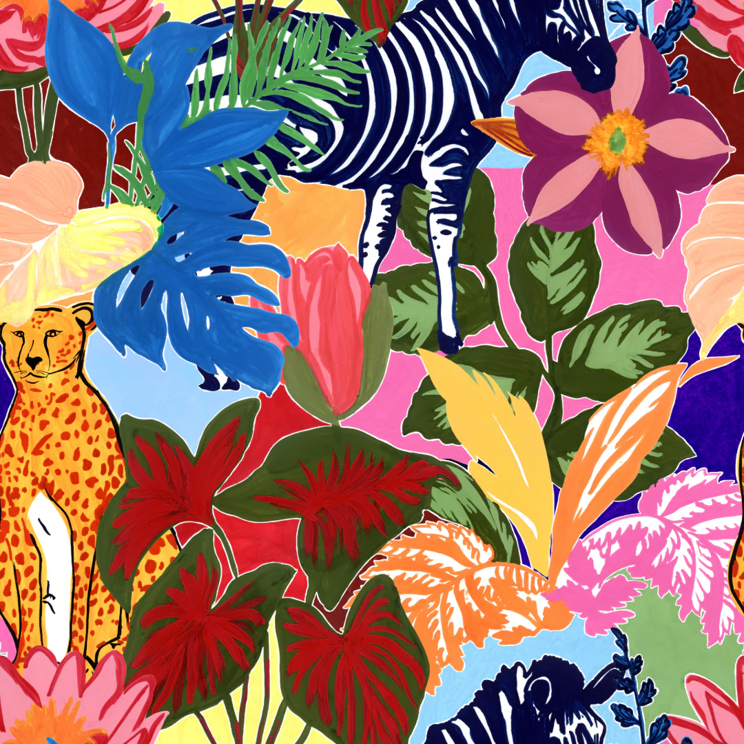 Satin Sleep Bonnet - Jungle Animal