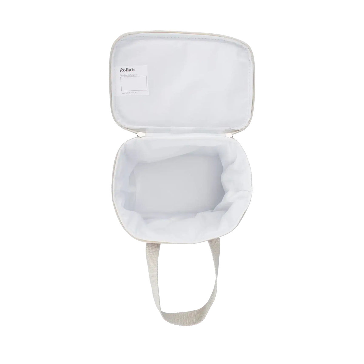 White baby seat with a strap on a white background