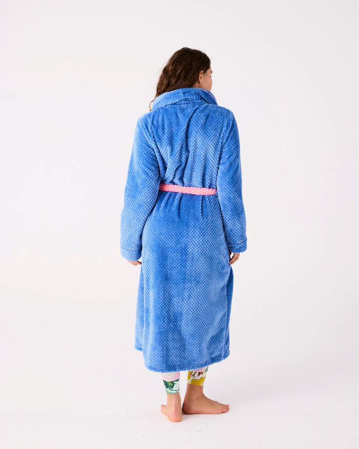 Back of robe on white background.