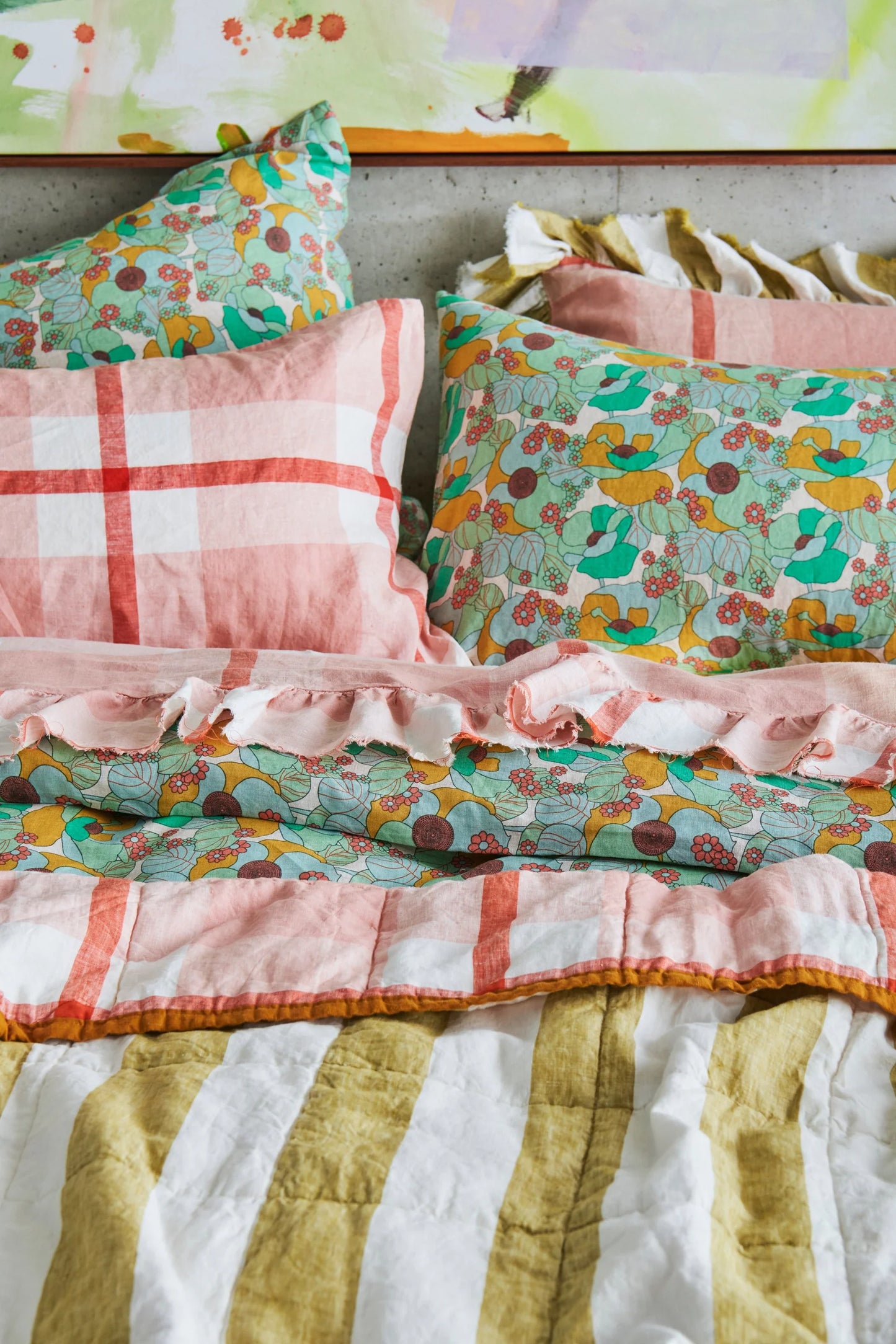 Floss Check Pillowcase Set