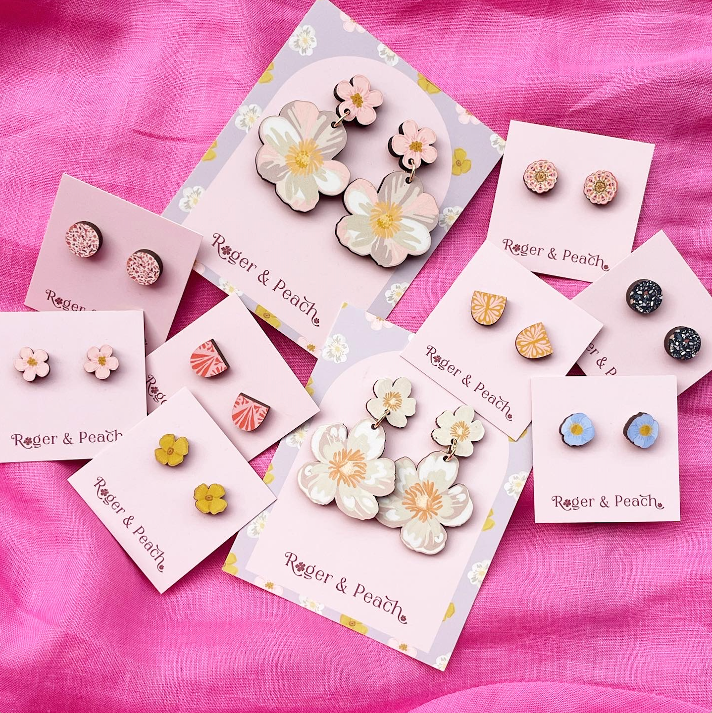 Flower Earring - Pink