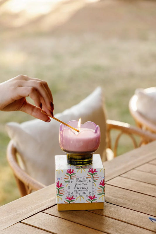 Bronzed Gardenia Tulip Candle