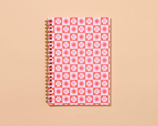 Letterpress A5 Spiral Notebook - Blume Quilt