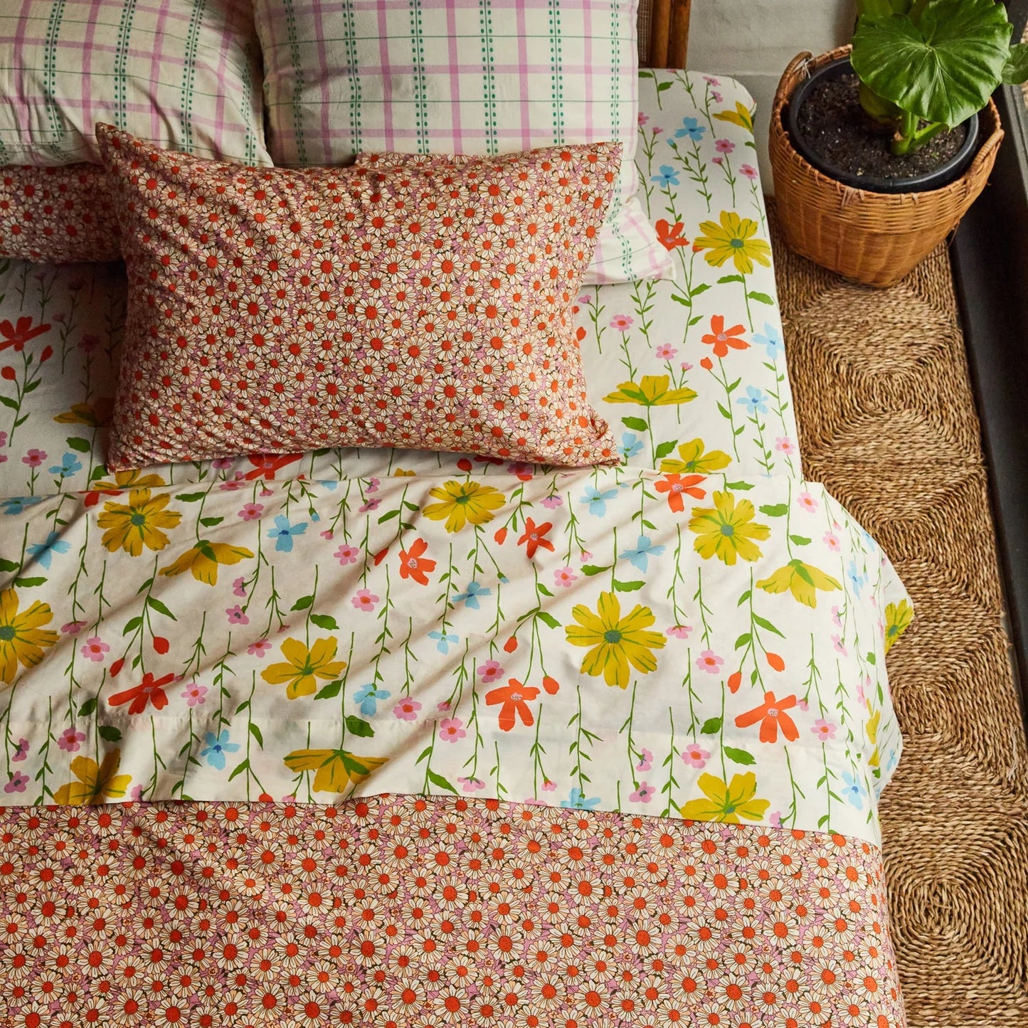 Posie Pillowcase Set Dahlia