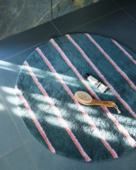 Wakame Stripe Round Bath Mat
