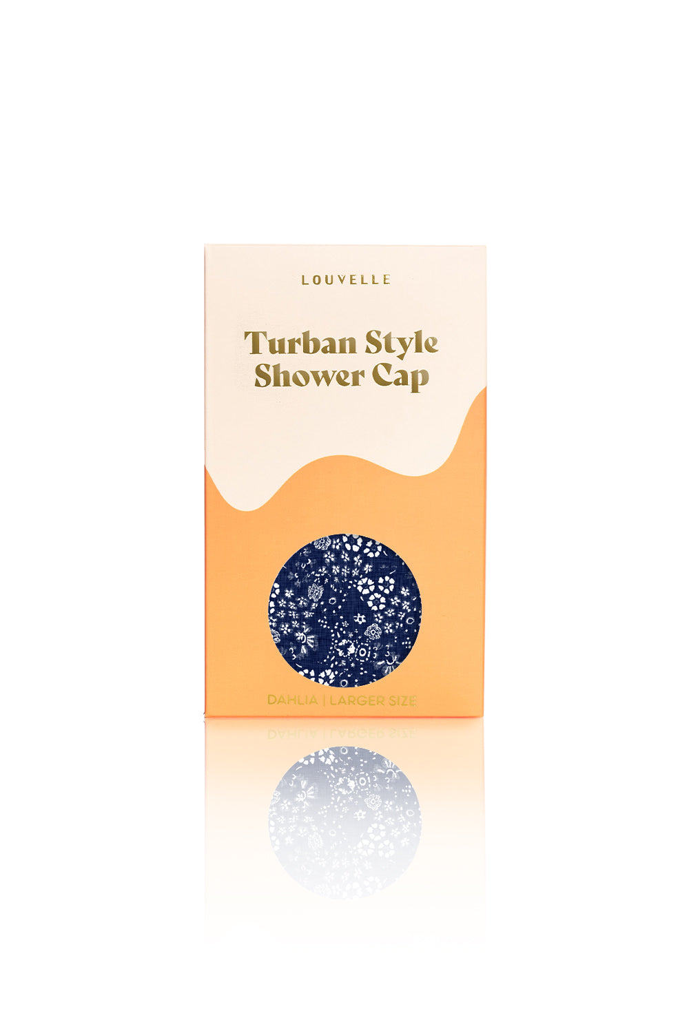 Indigo Distressed Dahlia Shower Cap