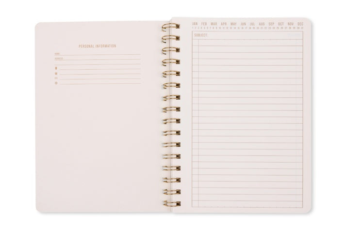 Tulip Twin Wire Notebook - Small Blue Lattice