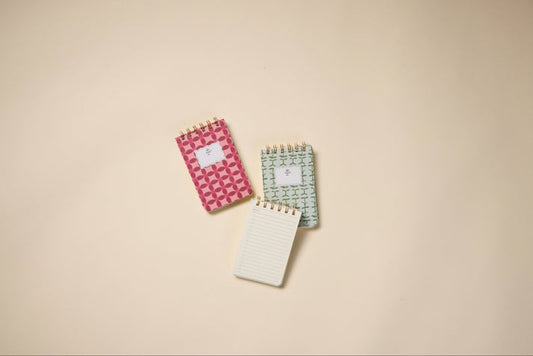 Tulip Twin Wire Notebook - Petite Wavy Blue