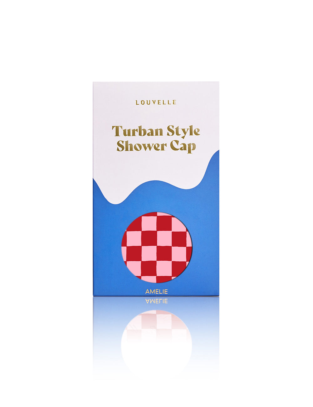 Red Pink Check Amelie Shower Cap