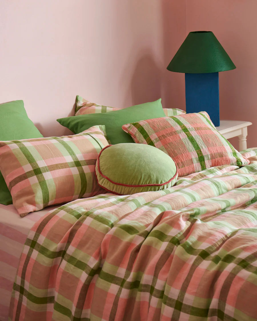 Pistachio Tartan Pillowcase Set