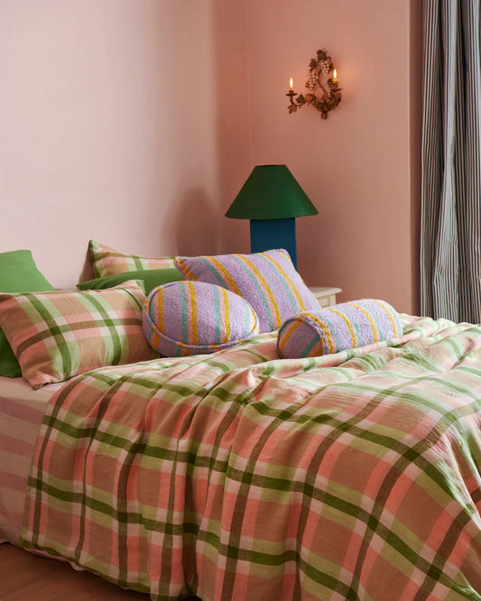 Pistachio Tartan Pillowcase Set