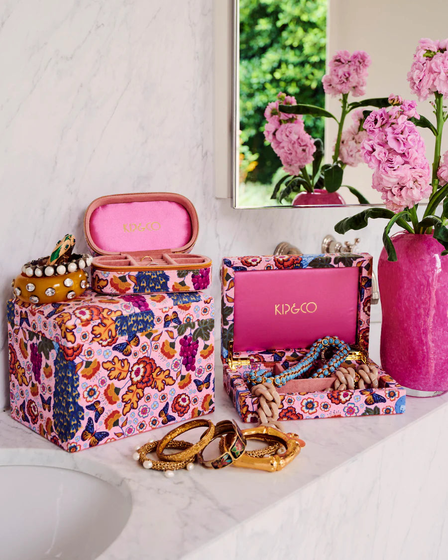 Lyon Travel Velvet Jewellery Box