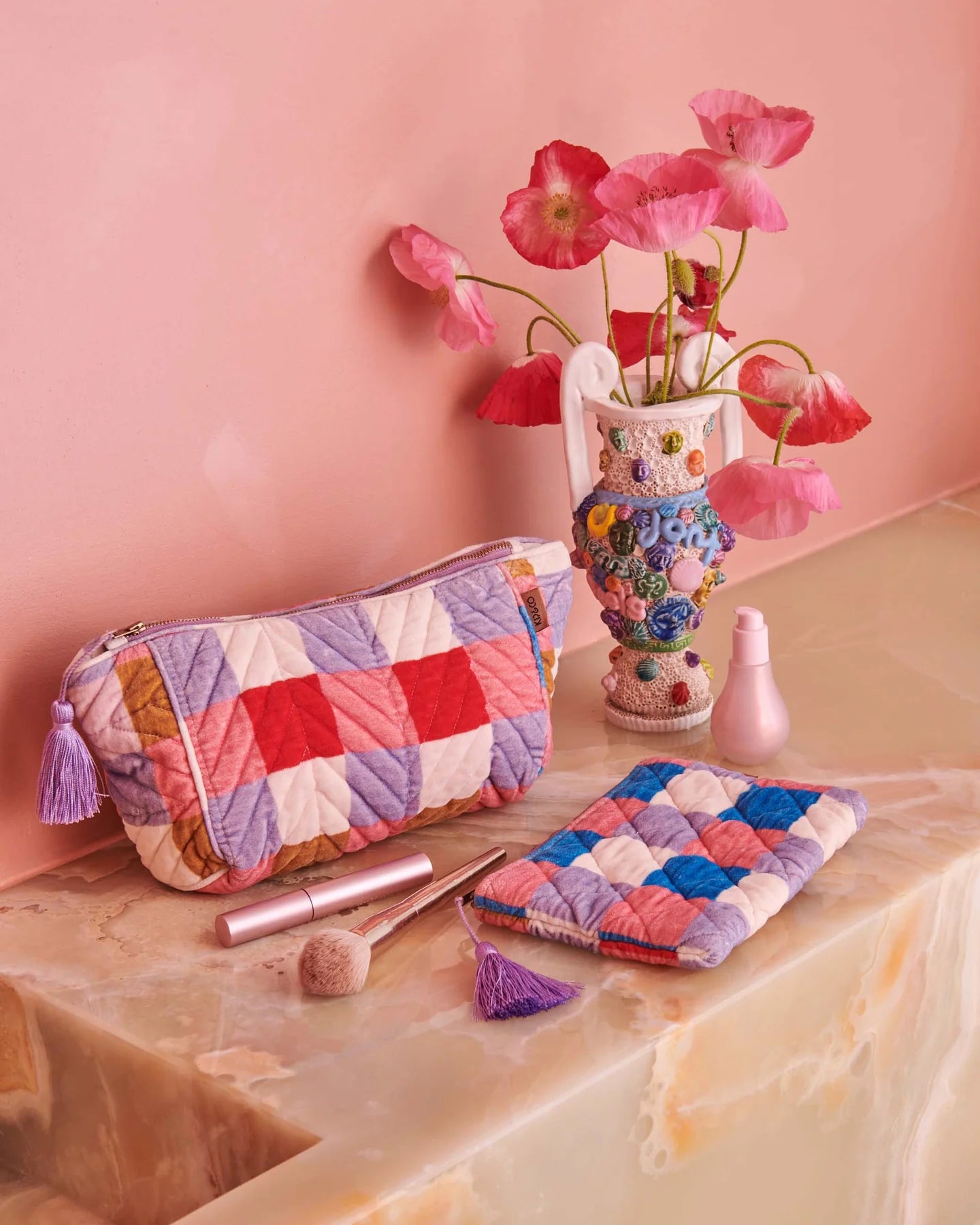 Summer Check Toiletry Bag