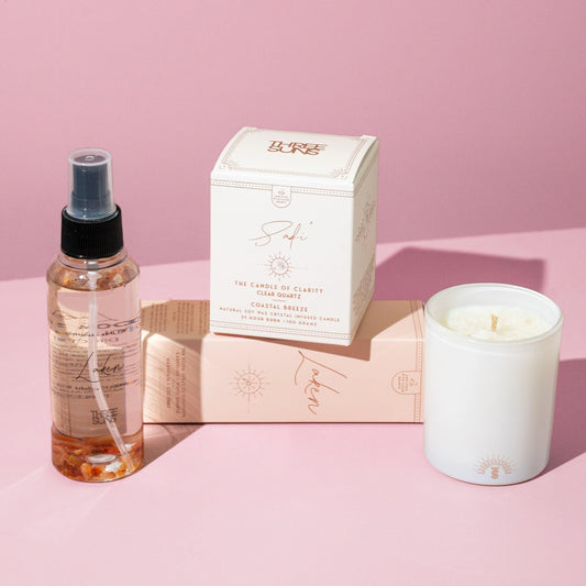 Candle + Room Spray Gift Set - Laken, Safi