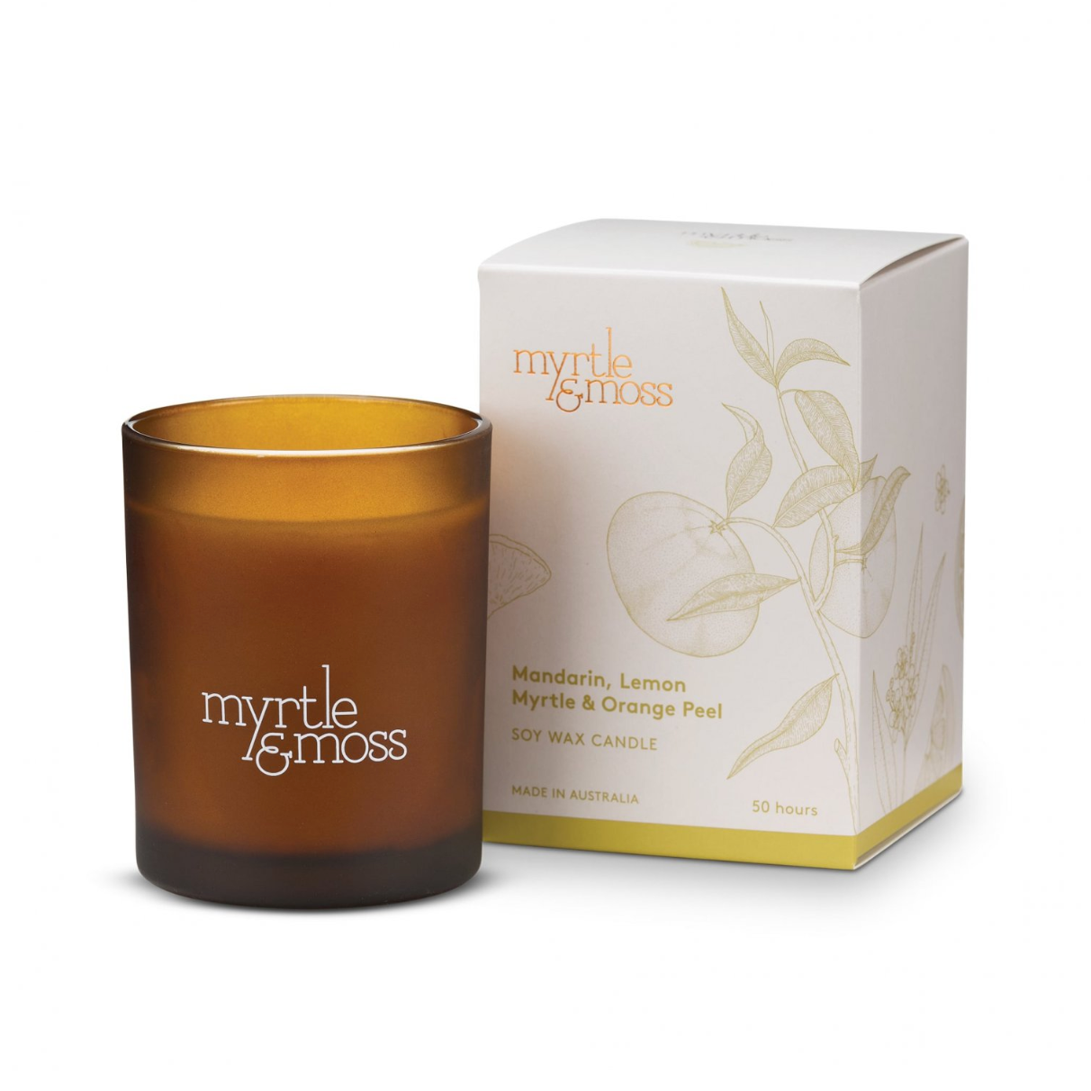 Soy Wax Candle - Mandarin, Lemon Myrtle + Orange Peel