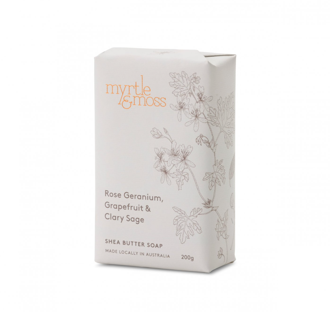 Shea Butter Soap - Rose Geranium, Grapefruit + Clary Sage