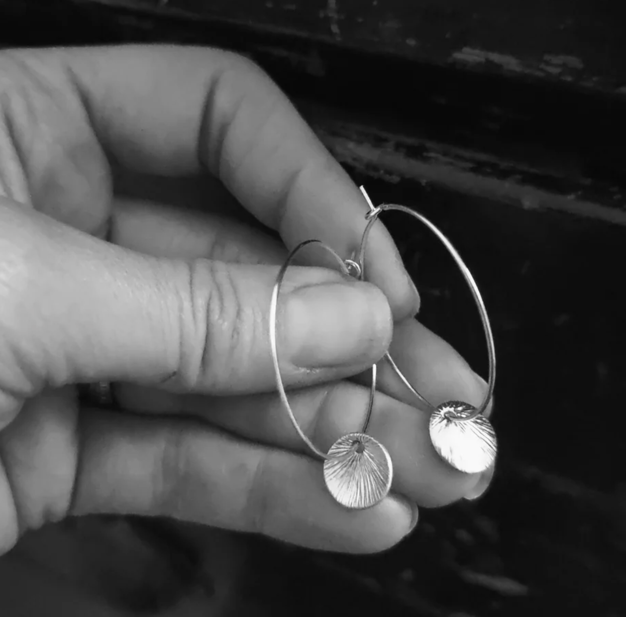 Gold Disc Hoops