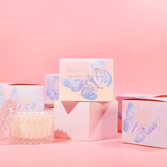 Candle Strawberry Quartz - Wild Berries + Rosewater (Petite)