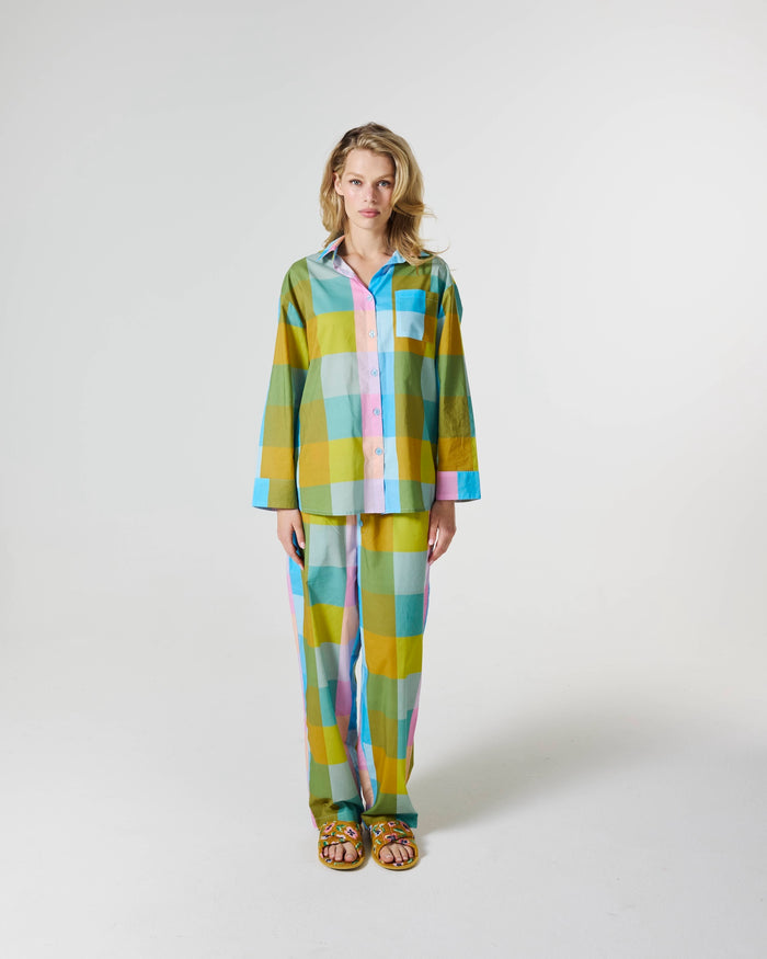 Sorbet Tartan Cotton Pyjama Set