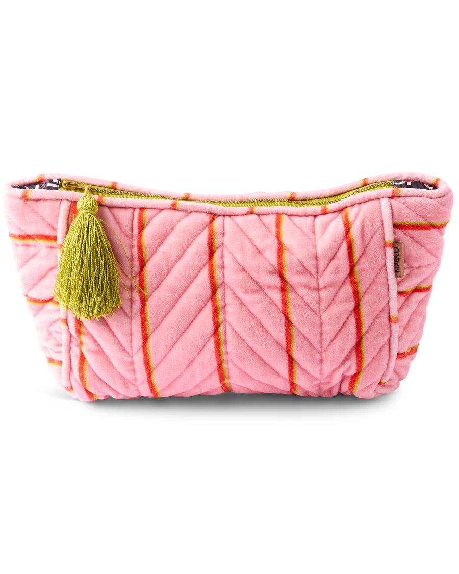 Wategos Stripe Velvet Toiletry Bag
