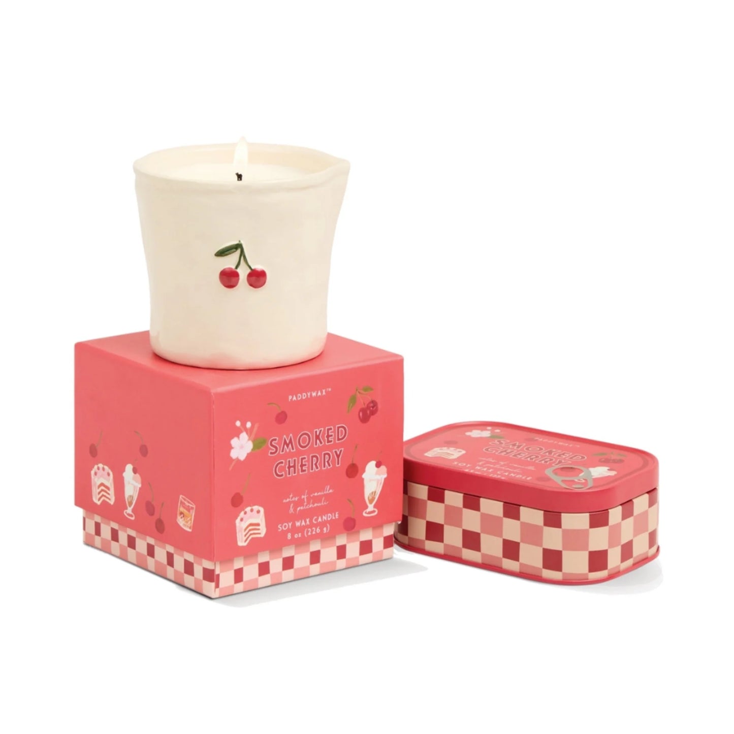 Smoked Cherry Tin Candle