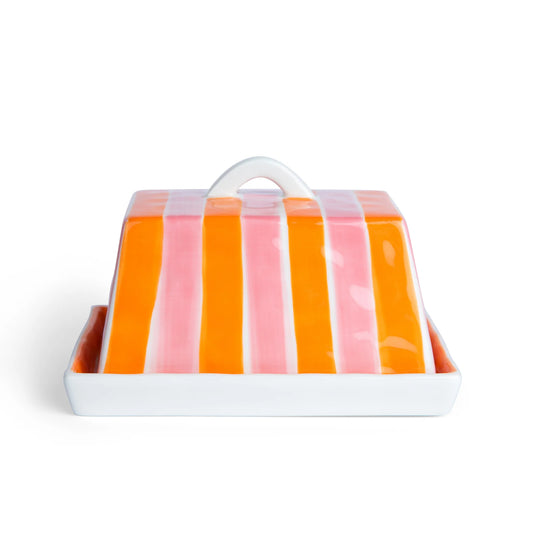 Pink + Orange Butter Dish