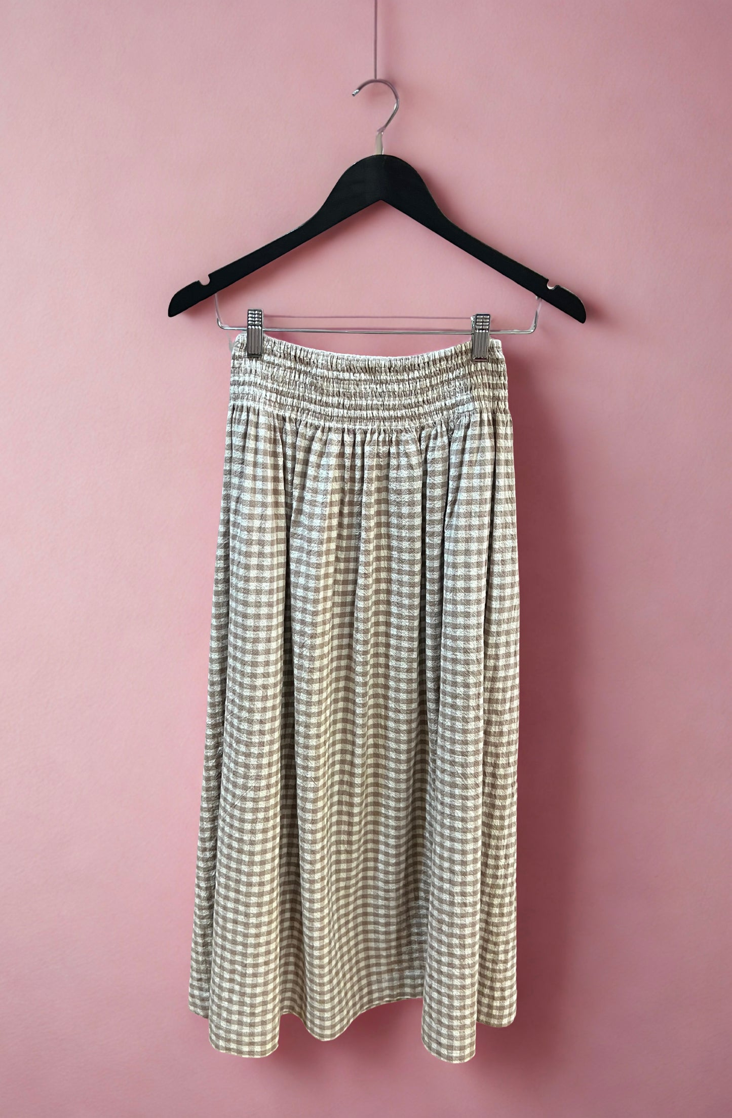 Elsie Skirt Clay Check