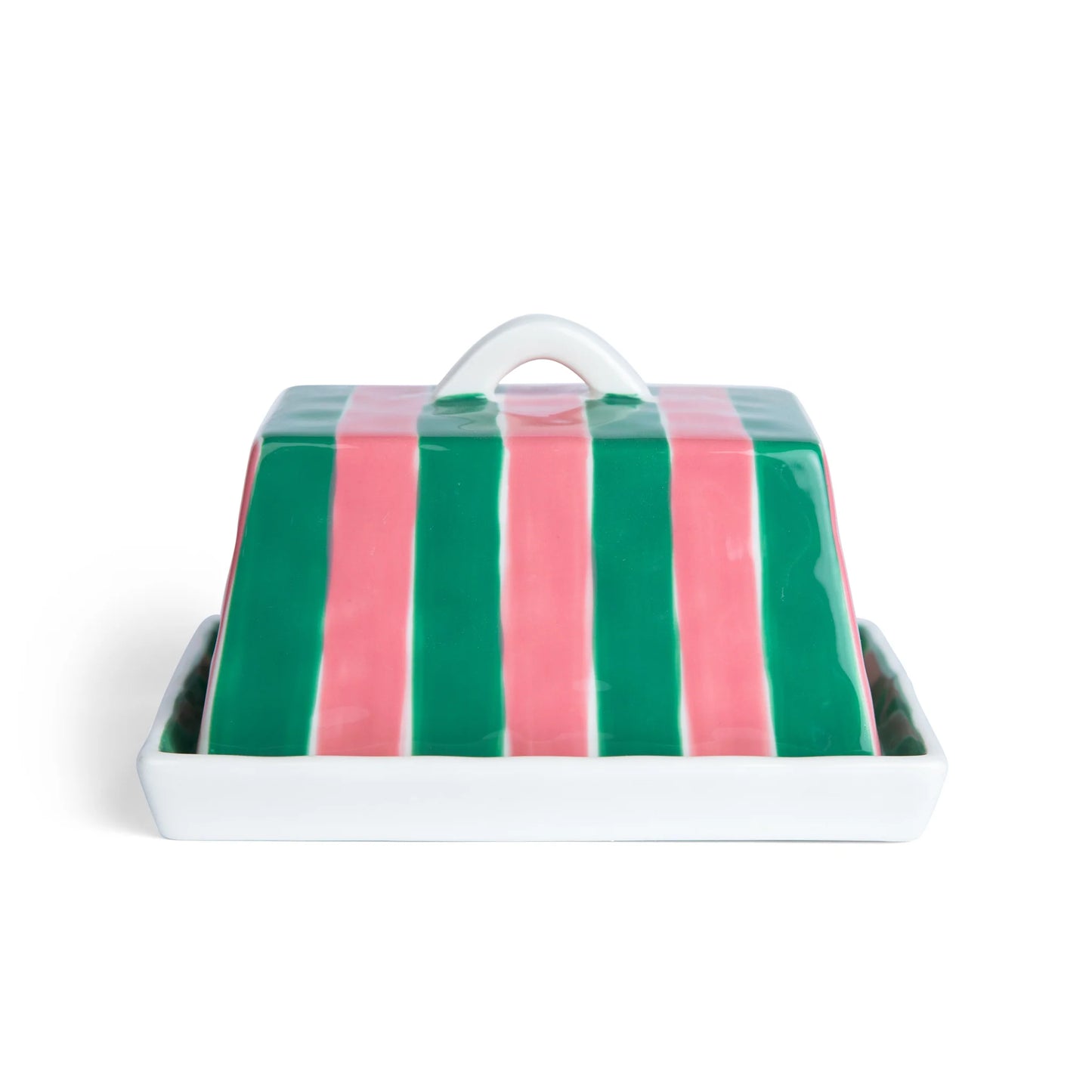 Pink + Green Butter Dish