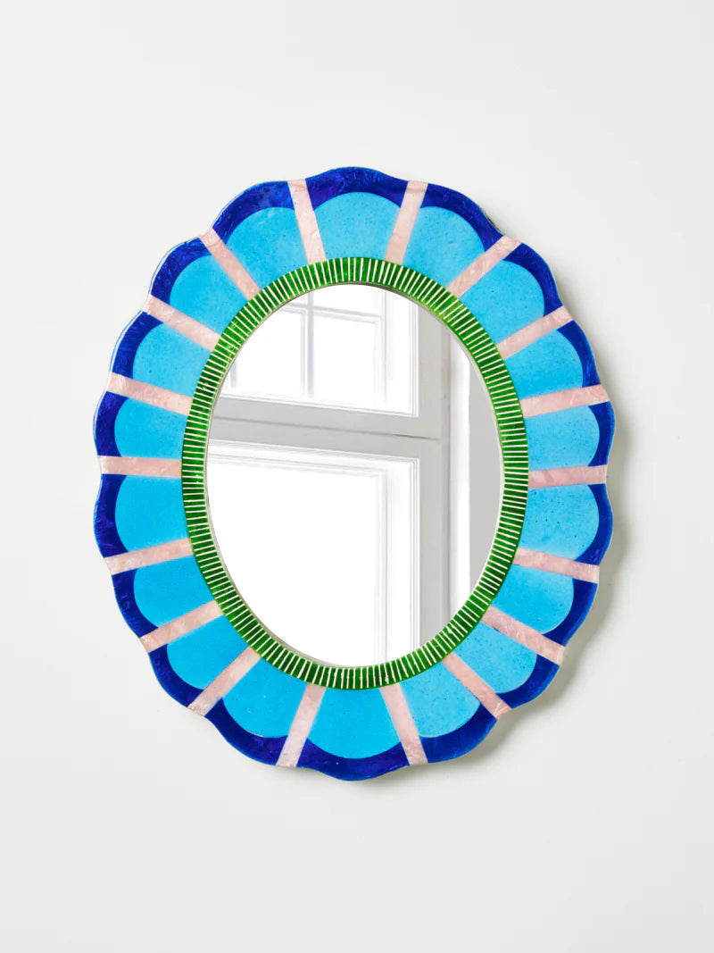 Bloom Nouveau Blue Mirror