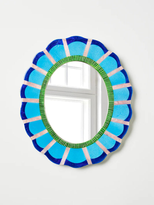 Bloom Nouveau Blue Mirror