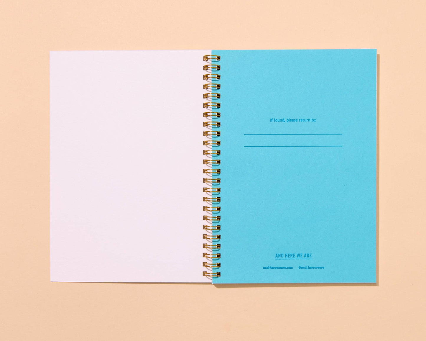 Letterpress A5 Spiral Notebook - Rainbow Trout