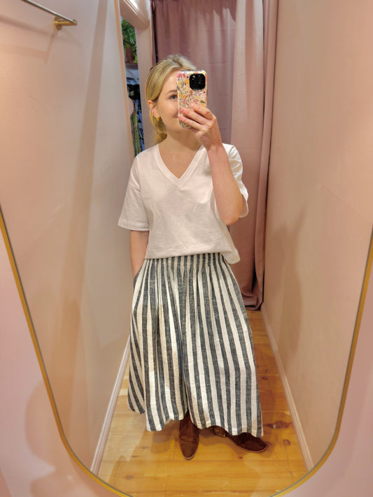 Elsie Skirt Black Stripe