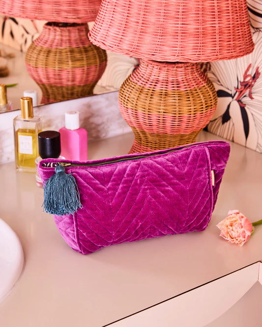 Wild Grape Velvet Toiletry Bag
