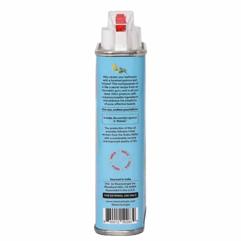 Spray bottle with blue label on a white background