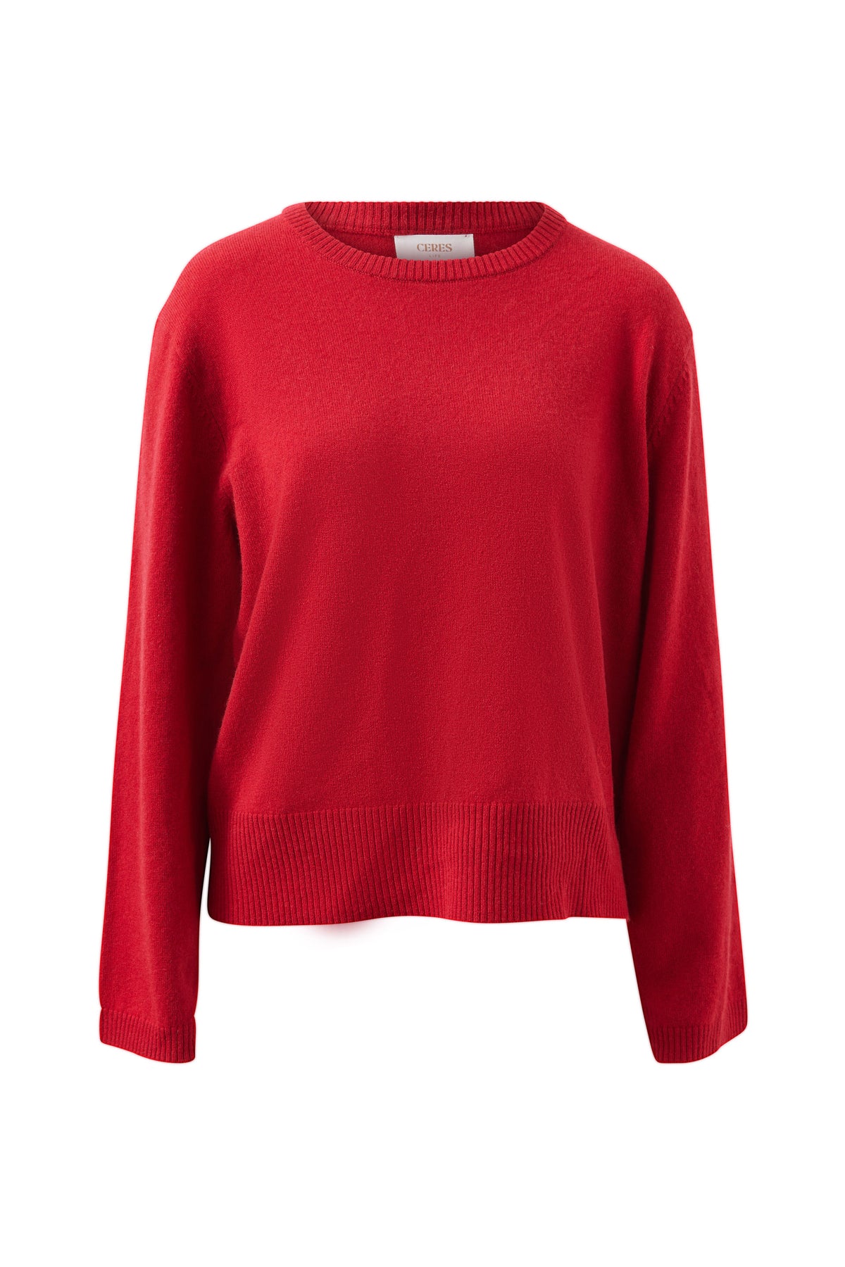 Red sweater on a white background