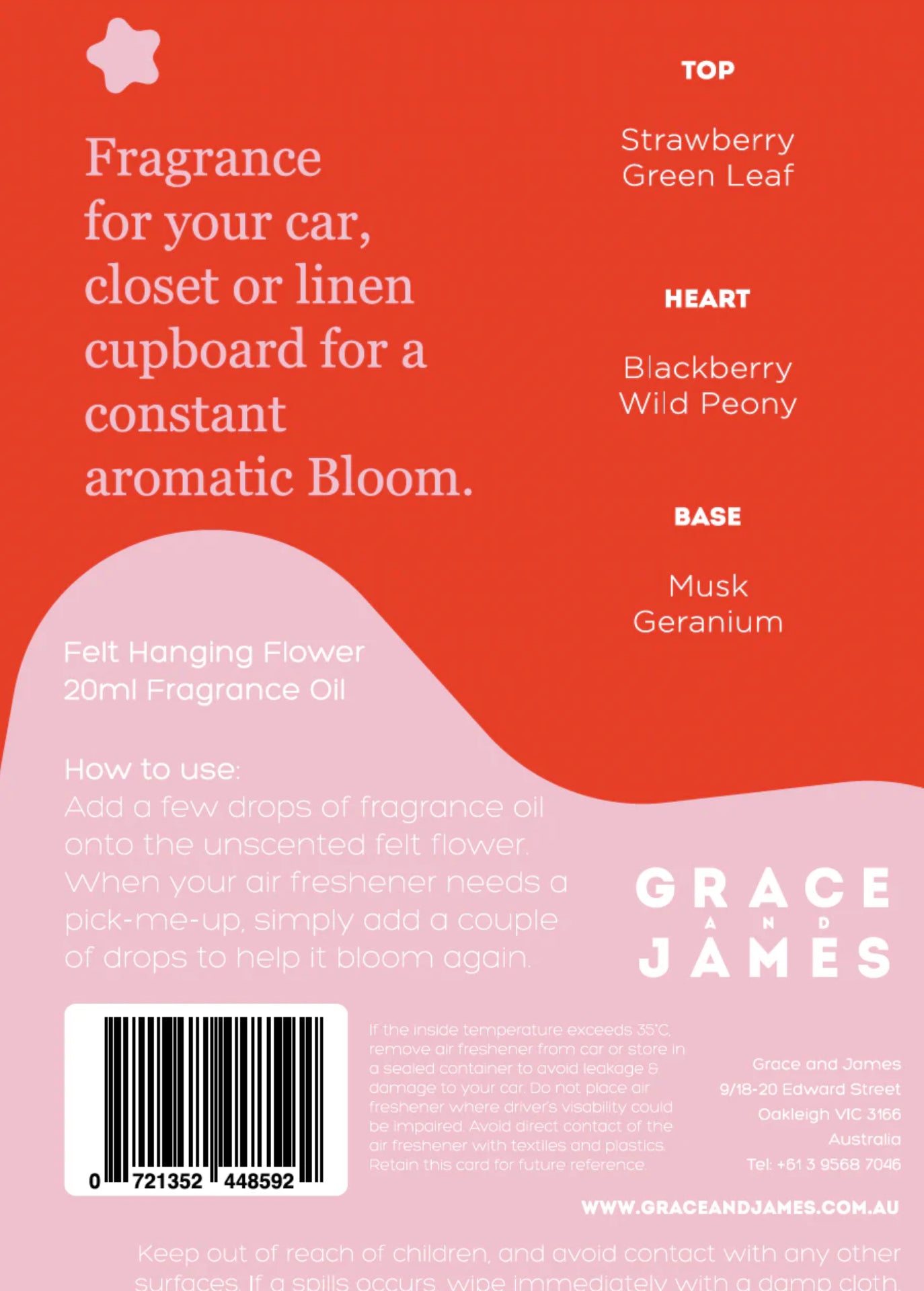 Rose + Blackberry Bloom Air Freshener
