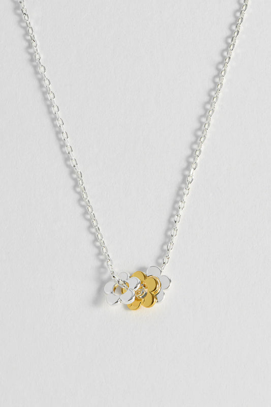 Flower Bead Necklace Gold