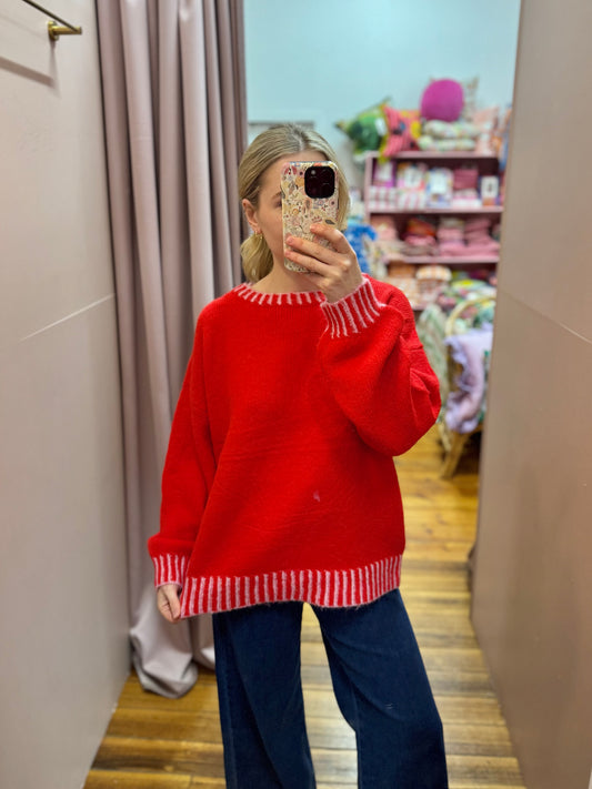 Tilly Stitch Knit Red