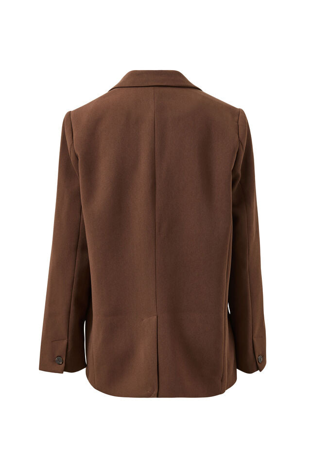 Brown jacket on a white background